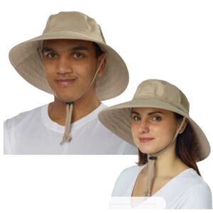 Sun Protection Zone Adult Booney Khaki Adjustable Hat